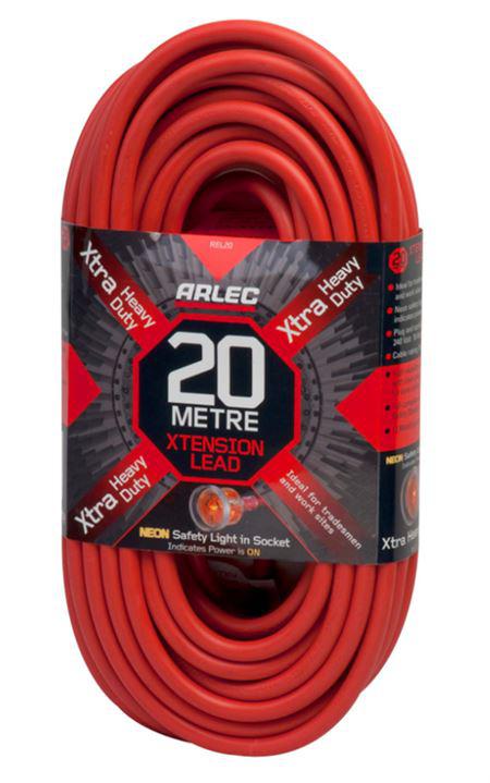 Arlec Heavy Duty Extension Cord 20M 10Amp 240V Plug REL20