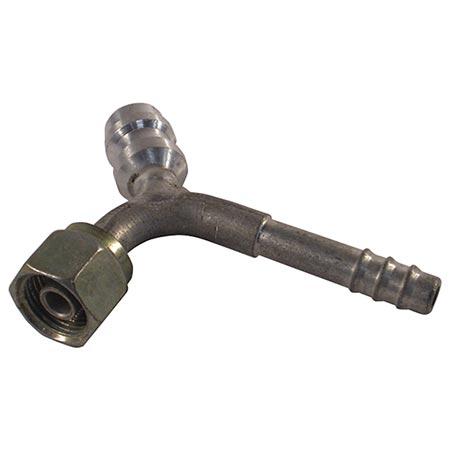 ATCO #6 FOR - Barb #6 90 Deg W/R134a Port Fitting Aluminium AFX1321-3