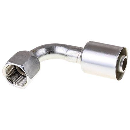 ATCO #10 Female Flare - Beadlock Step Up #12 90 Deg Fitting Steel SBX1127
