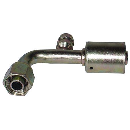 ATCO #8 FOR - Beadlock Step Up #10 90 Deg W/R134a Port Fitting Steel SBX1326-3