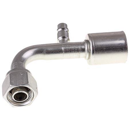 ATCO #10 FOR - Beadlock Step Up #12 90 Deg W/R134a Port Fitting Steel SBX1327-3