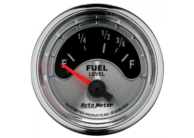 Autometer Muscle 2-1/16in Fuel Level Gauge 73-10 Ohms Short Sweep Electric AU1215