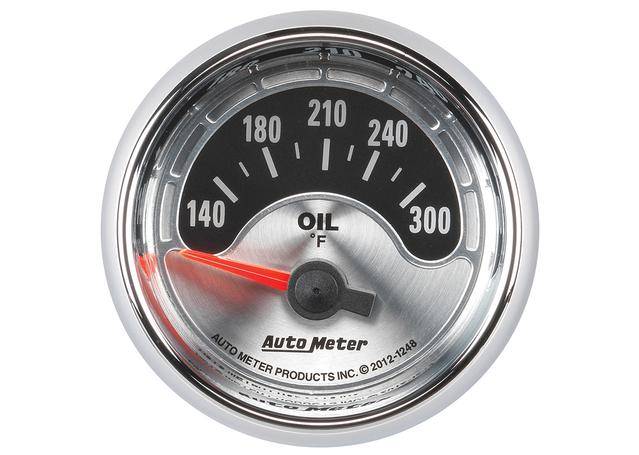 Autometer Muscle 2-1/16in Oil Temp Gauge 140-300F Short Sweep Electric AU1248
