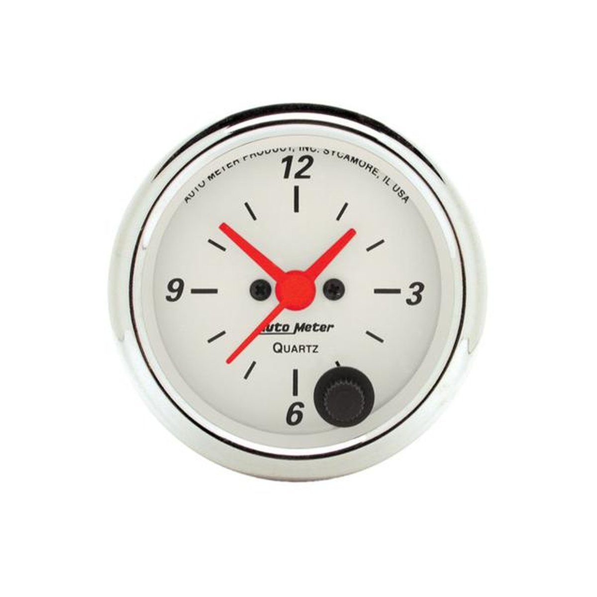 Autometer Arctic White 2-1/16in Clock AU1385