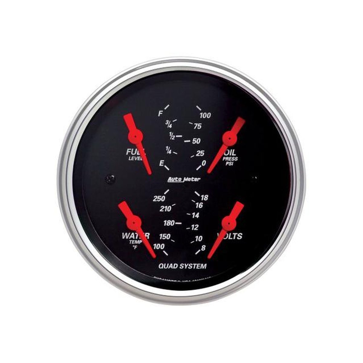 Autometer Designer Black 3-3/8in Quad Gauge AU1412