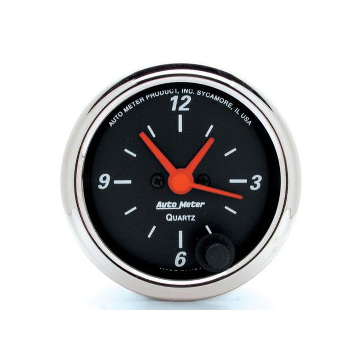 Autometer Designer Black 2-1/16in Clock AU1484