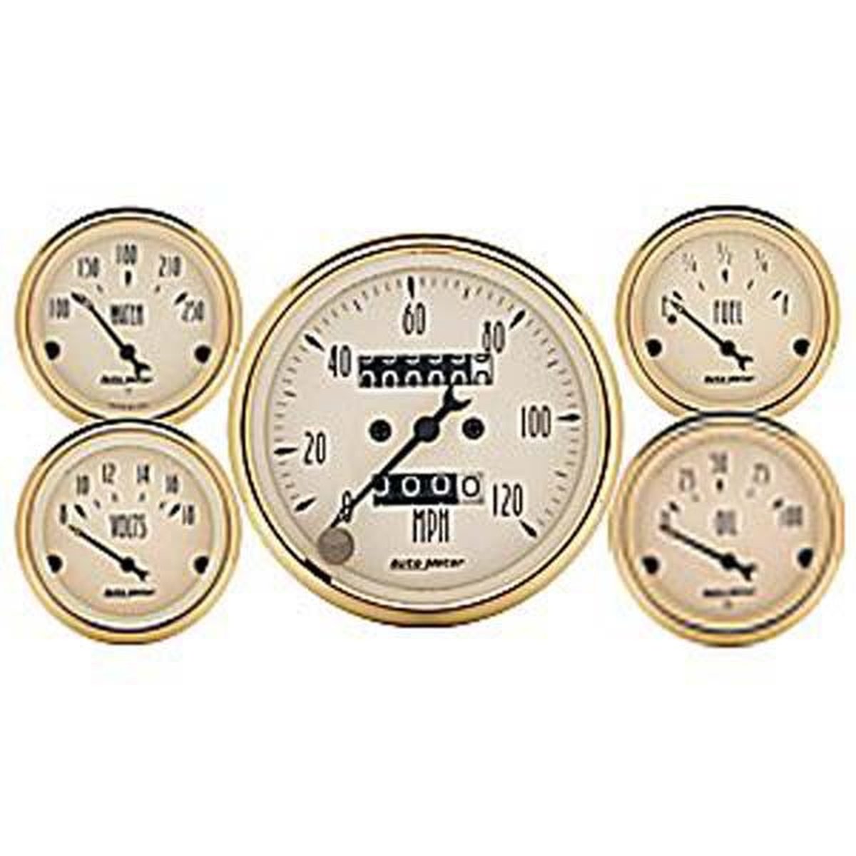 Autometer Golden Oldies 5 Piece Gauge Kit AU1501