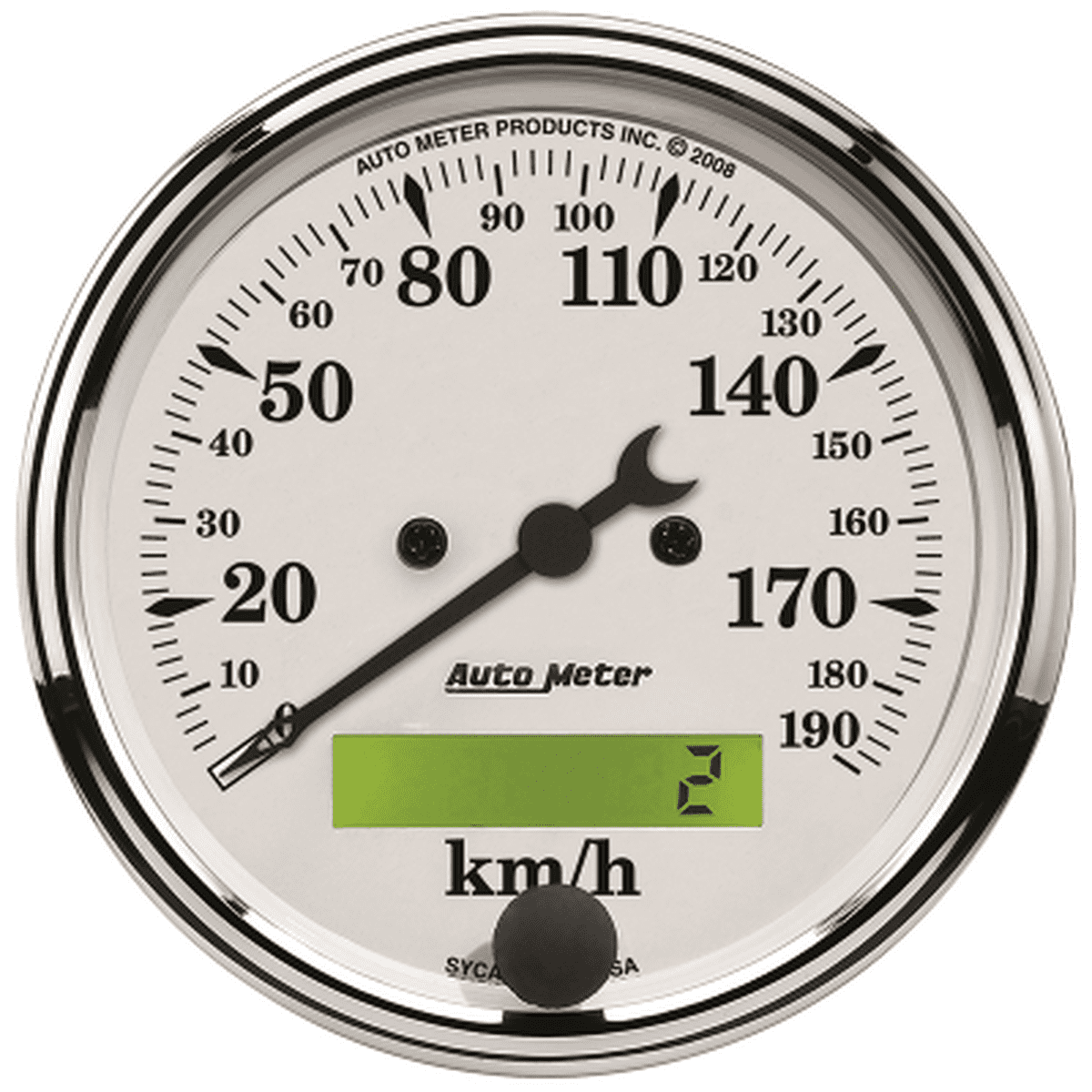 Autometer Old Tyme 3-1/8in Speedometer 190KPH AU1688-M