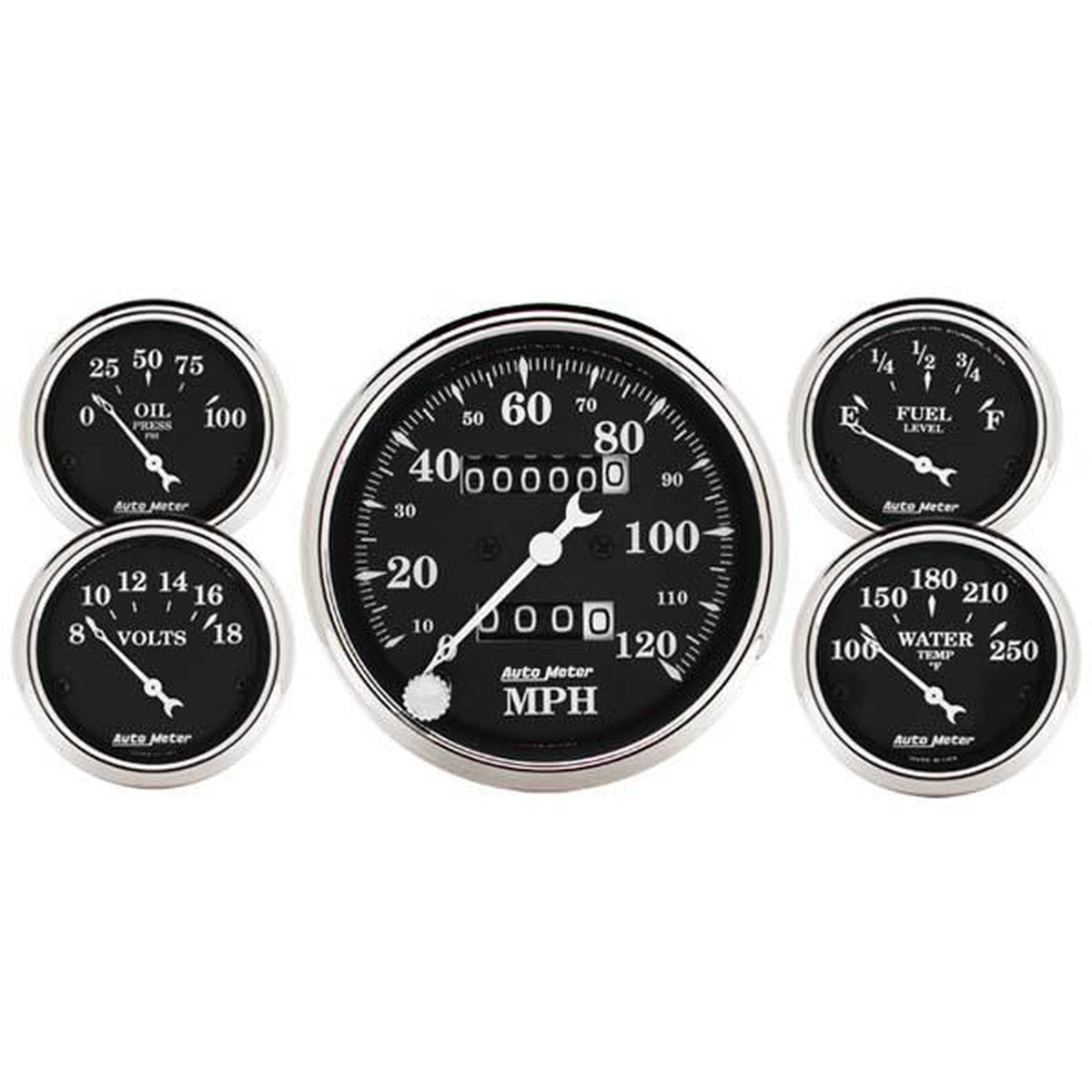Autometer Old Tyme 5 Piece Gauge Kit Mechanical AU1708