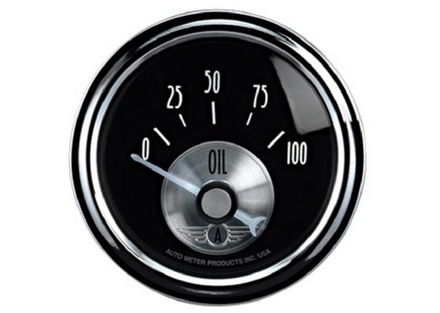 Autometer Black Diamond 2-1/16in Oil Pressure Gauge 0-100PSI Short Sweep Electric AU2028