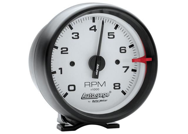 Autometer Auto Gauge 3-3/4in Tachometer 8000rpm White/Black AU2303