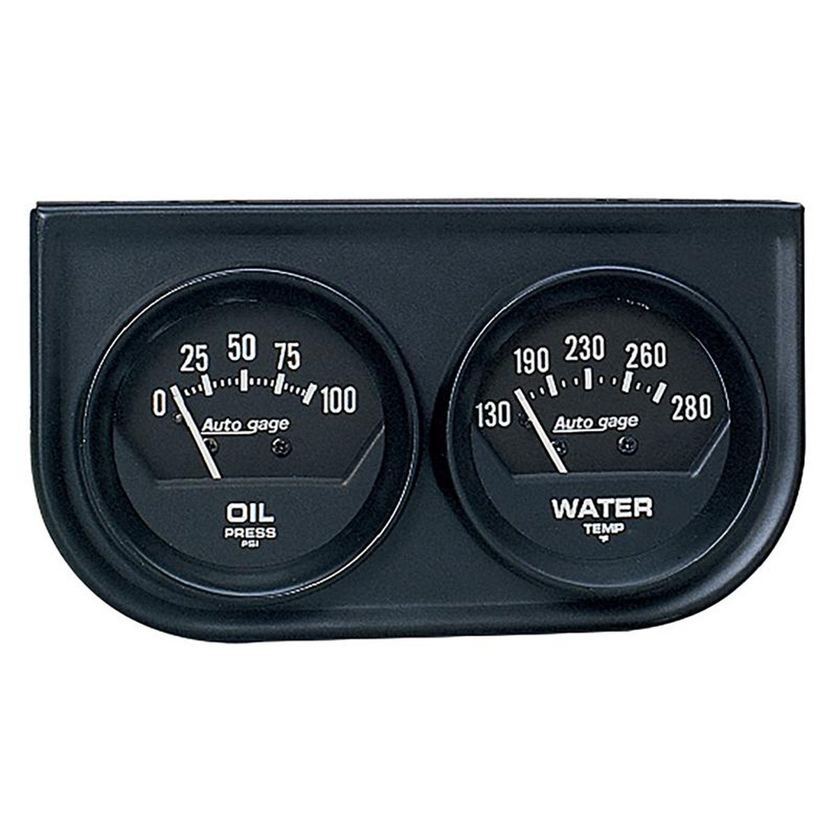 Autometer Auto Gauge 2in 2 Gauge Console Oil Water Black AU2345
