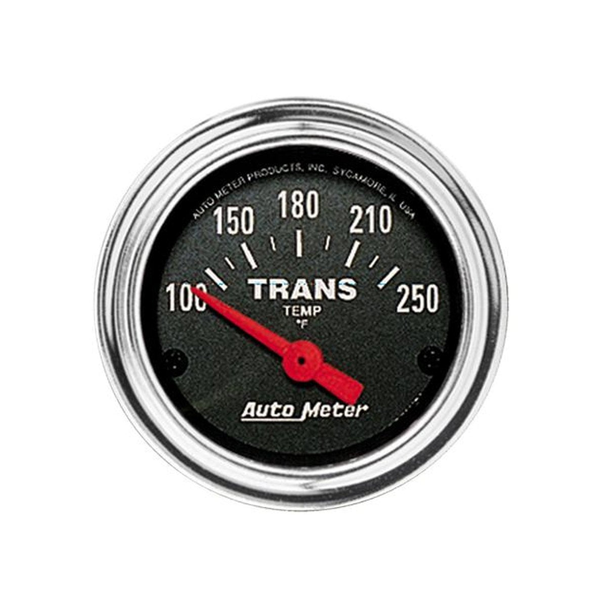 Autometer Trad Chrome 2-1/16in Trans Temp Gauge 100-250F Short Sweep Electric AU2552