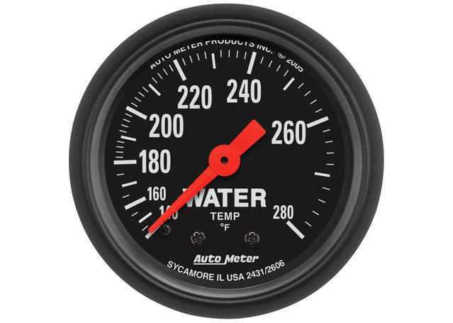 Autometer Z-Series 2-1/16in Water Temp Gauge 140-280 F Mechanical AU2606