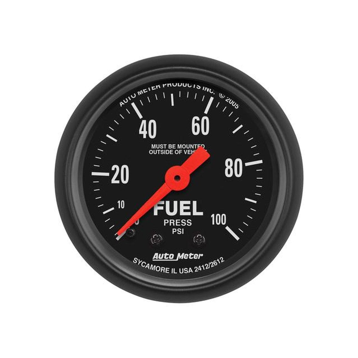 Autometer Z-Series 2-1/16in Fuel Pressure Gauge 0-100 PSI Mechanical AU2612