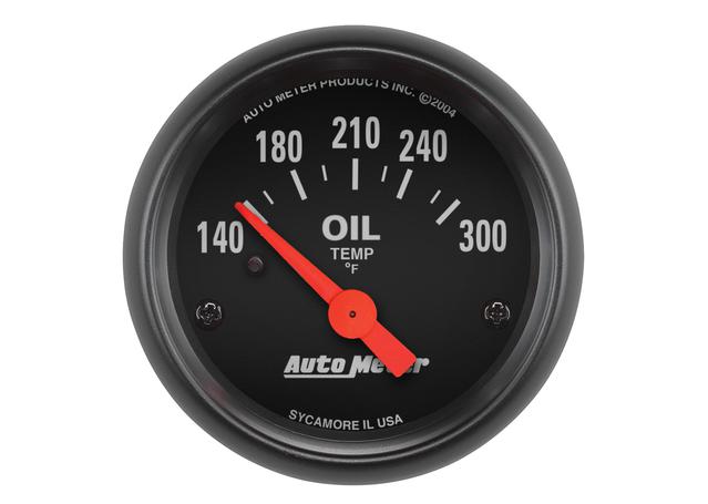Autometer Z-Series 2-1/16in Oil Temp Gauge 140-300 F Electric AU2639
