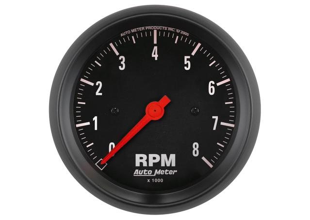 Autometer Z-Series 3-3/8in Tacho Gauge 8,000rpm In Dash AU2699
