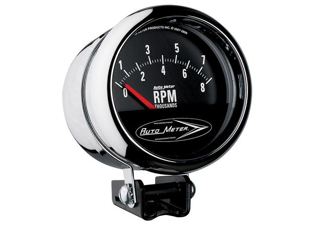Autometer Trad Chrome 3-3/4in Tachometer 8000rpm Short Sweep Electric AU2897