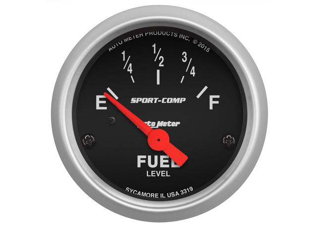 Autometer Sport-Comp 2-1/16in Fuel Level Gauge Aftermarket Linear 73-10 Ohm AU3319
