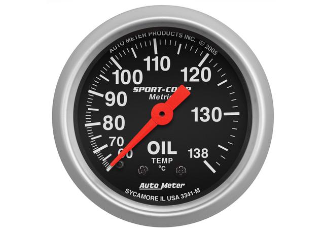 Autometer Sport-Comp 2-1/16in Oil Temp Gauge 60-140C Mechanical AU3341-M