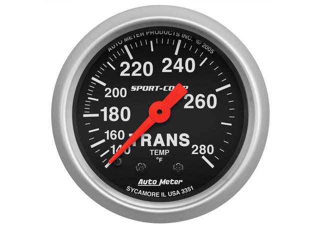 Autometer Sport-Comp 2-1/16in Trans Temp Gauge 140-280F Mechanical AU3351