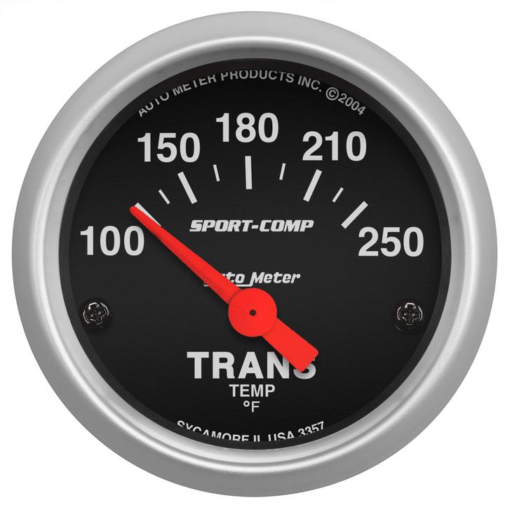 Autometer Sport-Comp 2-1/16in Trans Temp Gauge 100-250F Short Sweep Electric AU3357