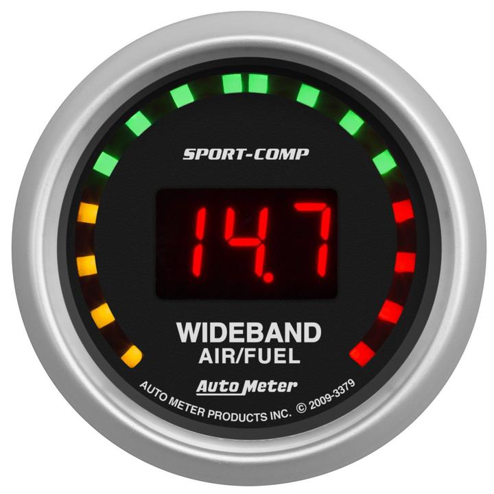 Autometer Sport-Comp 2-1/16in Air/Fuel Gauge Wideband LED & Digital AU3379