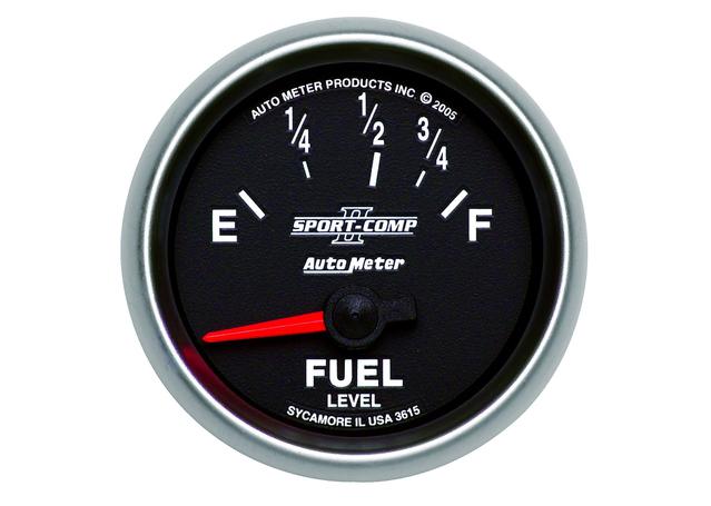 Autometer Sport-Comp II 2-1/16in Fuel Level Gauge 73- 10 Ohm AU3615