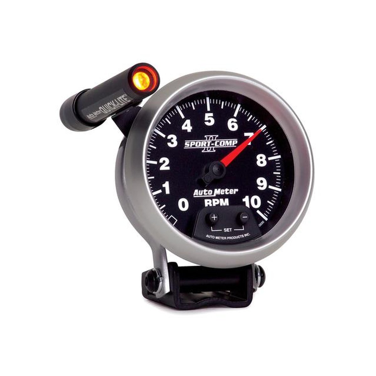 Autometer Sport-Comp II 3-3/4in Tacho Gauge 10,000rpm Pedestal w/Shift Lite AU3690
