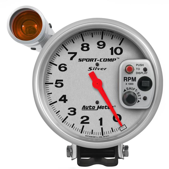 Autometer Ultra-Lite 5" Tacho Gauge 10,000RPM Pedestal Mount w/Shift Light AU3911