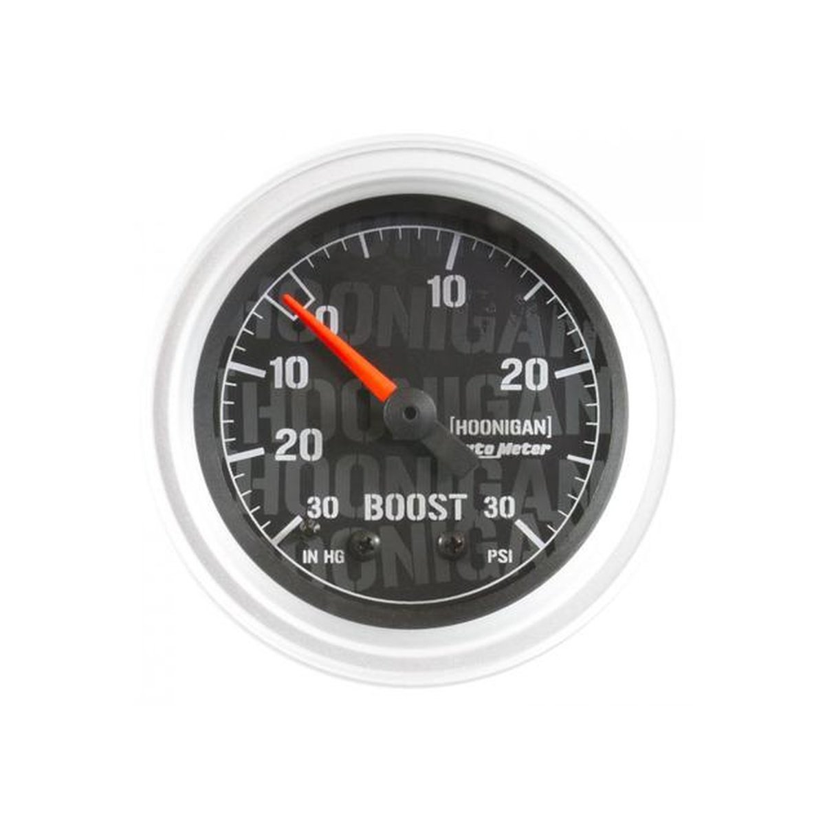 Autometer Hoonigan 2-1/16in Boost Vacuum Gauge 30in/Hg 30PSI Mechanical AU4303-09000