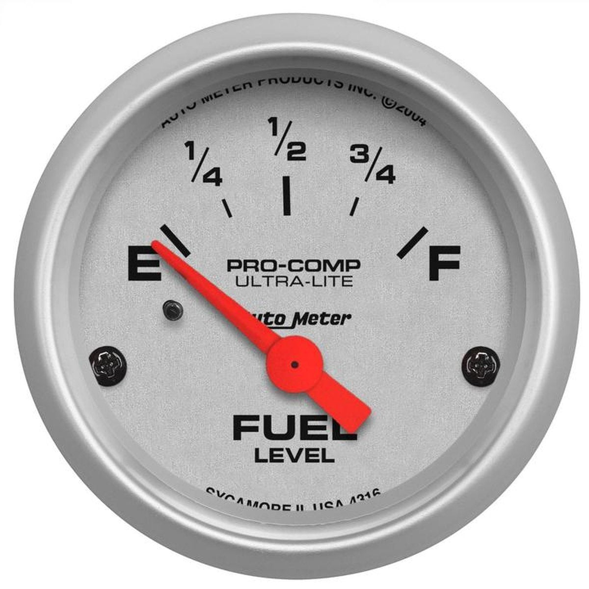 Autometer Ultra-Lite 2-1/16in Fuel Level Gauge 240-33 Ohm Short Sweep Electric AU4316