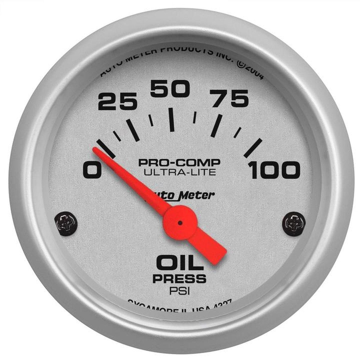 Autometer Ultra-Lite 2-1/16in Oil Pressure Gauge 0-100 PSI Short Sweep Electric AU4327