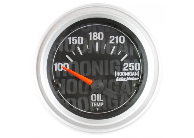 Autometer Hoonigan 2-1/16in Oil Temp Gauge 150-250F Short Sweep Electric AU4347-09000