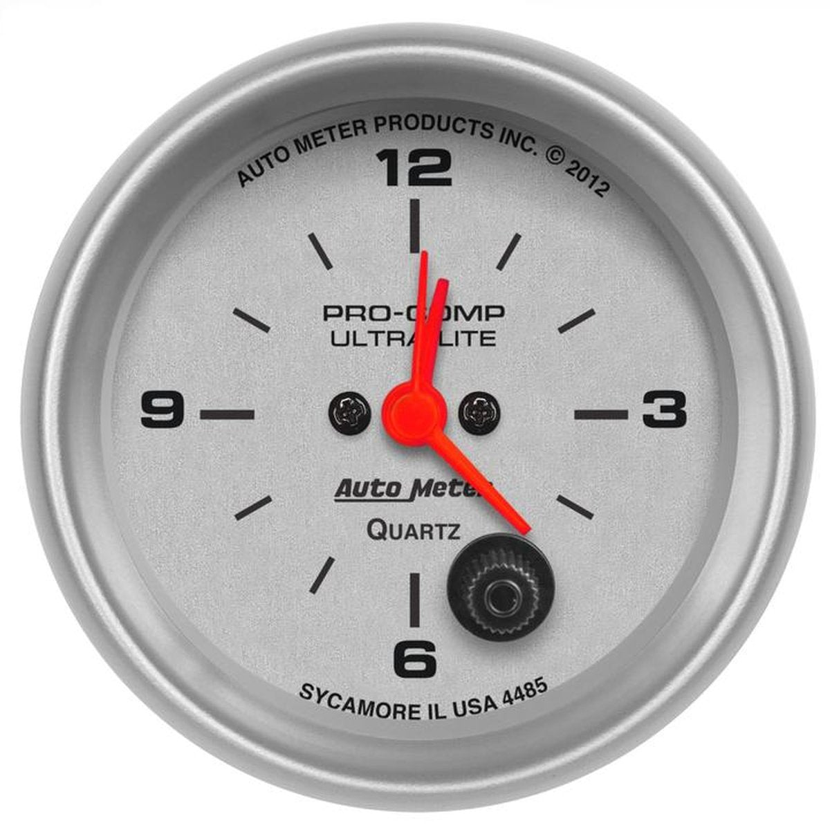 Autometer Ultra-Lite 2-5/8in Clock Quartz Analogue AU4485