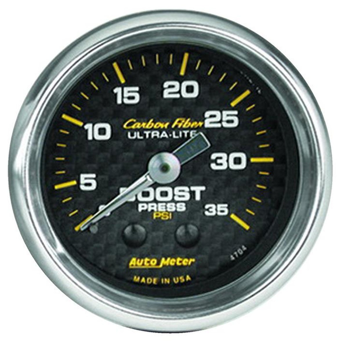 Autometer Carbon Fiber 2-1/16in Boost Gauge 0-35PSI Mechanical AU4704