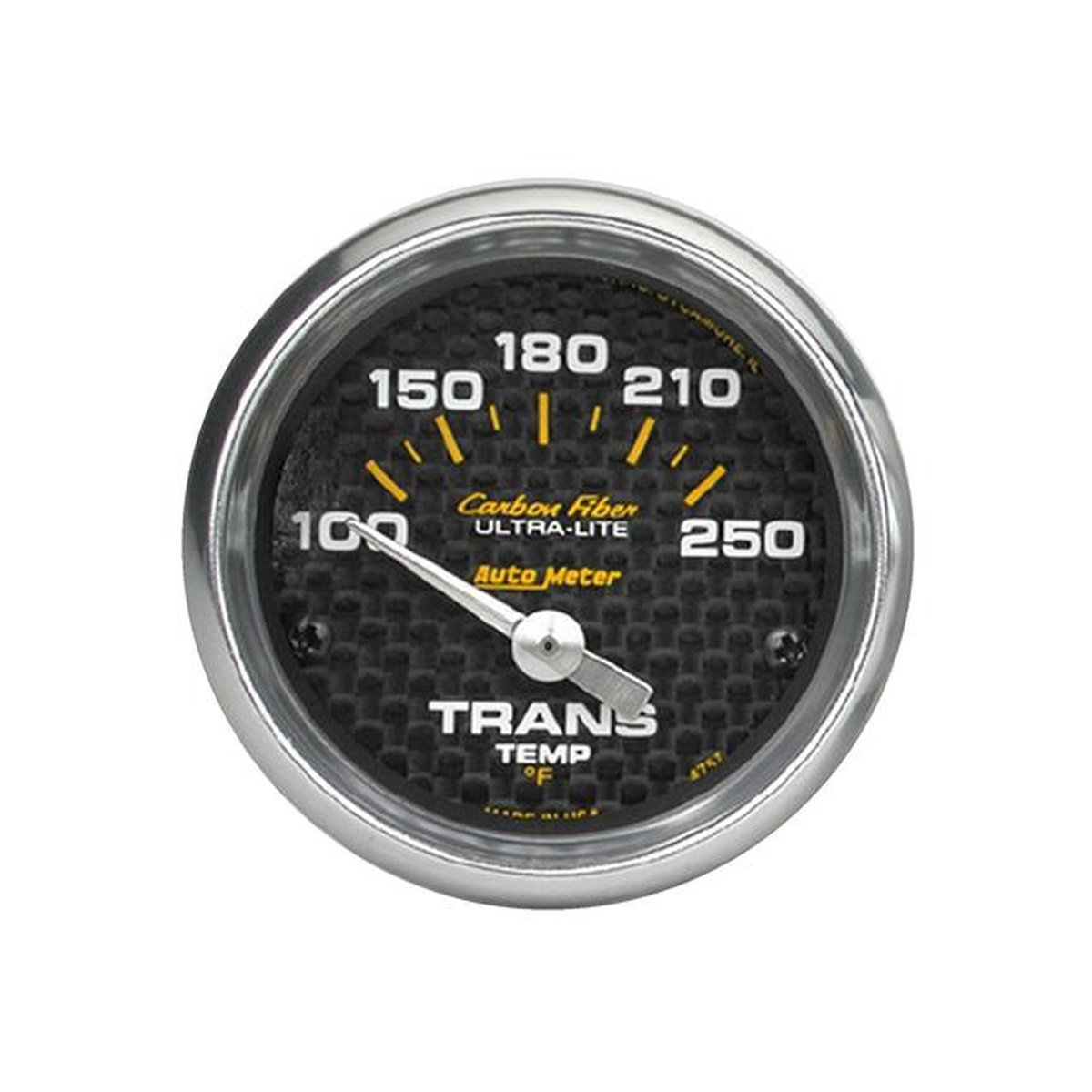 Autometer Carbon Fiber 2-1/16in Trans Temp Gauge 100-250F Short Sweep Electric AU4757