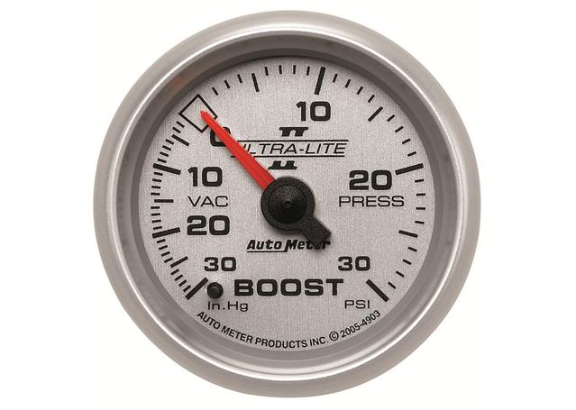 Autometer Ultra-Lite II 2-1/16in Boost-Vacuum Gauge 30in/Hg 30PSI AU4903