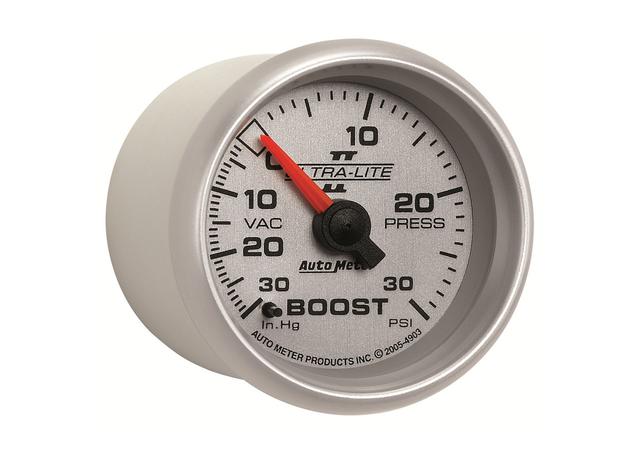 Autometer Ultra-Lite II 2-1/16in Boost-Vacuum Gauge 30in/Hg 30PSI AU4903