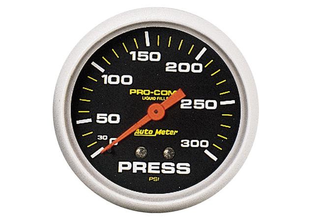 Autometer Pro-Comp 2-5/8in Pressure Gauge 0-300 PSI Liquid Filled Mechanical AU5423