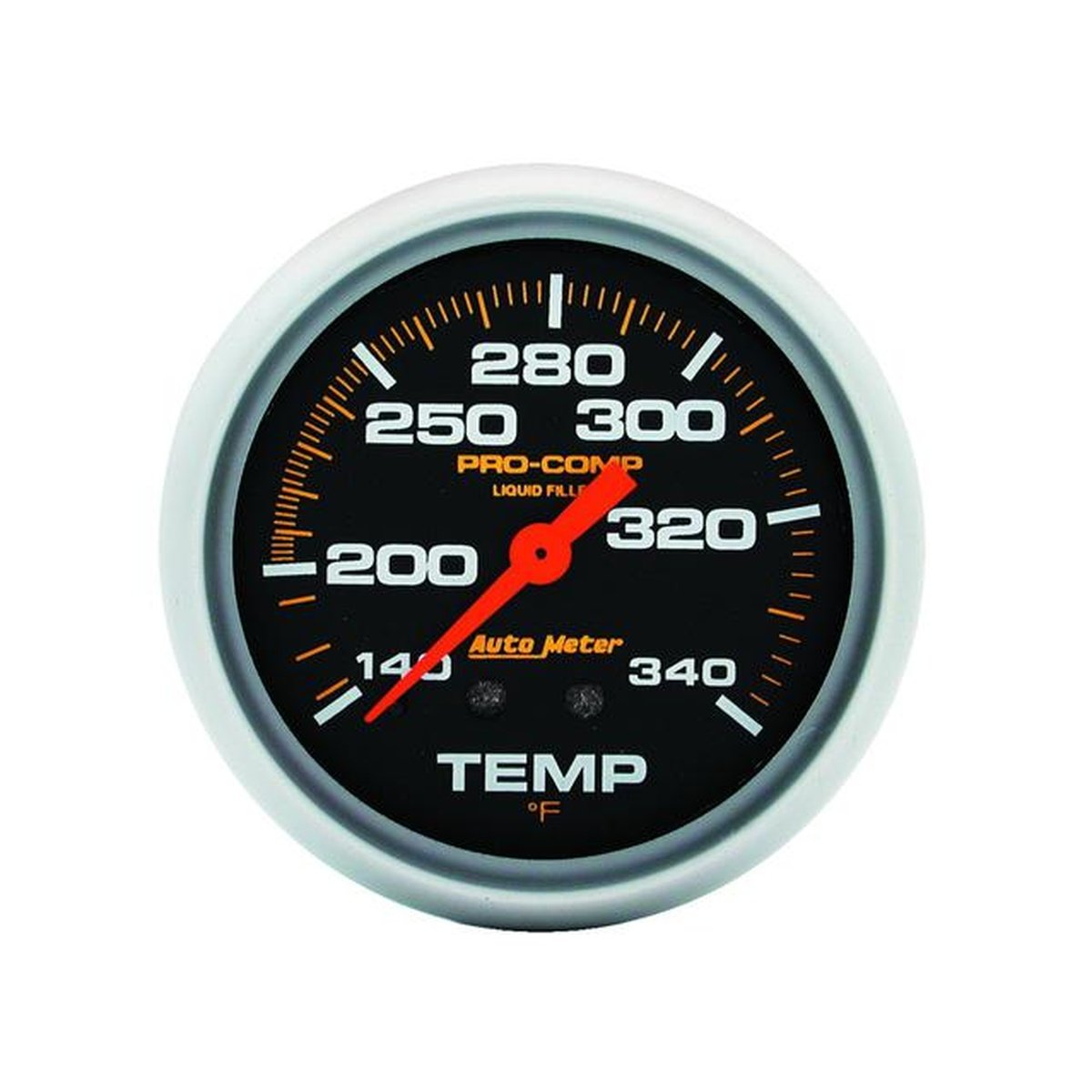 Autometer Pro-Comp 2-5/8in Temp Gauge Gauge 140-340F Liquid Filled Mechanical AU5435
