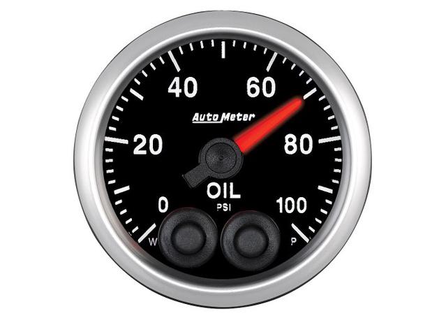 Autometer Elite 2-1/16in Oil Pressure Gauge 0-100PSI Full Sweep Electric AU5652