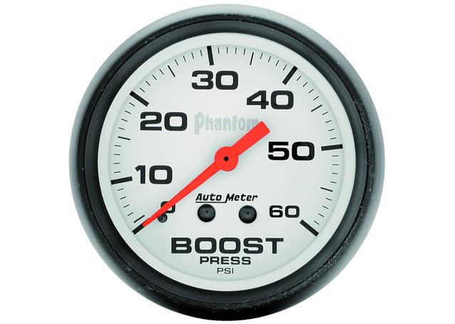 Autometer Phantom 2-1/16in Boost Gauge 0-60PSI Mechanical AU5705