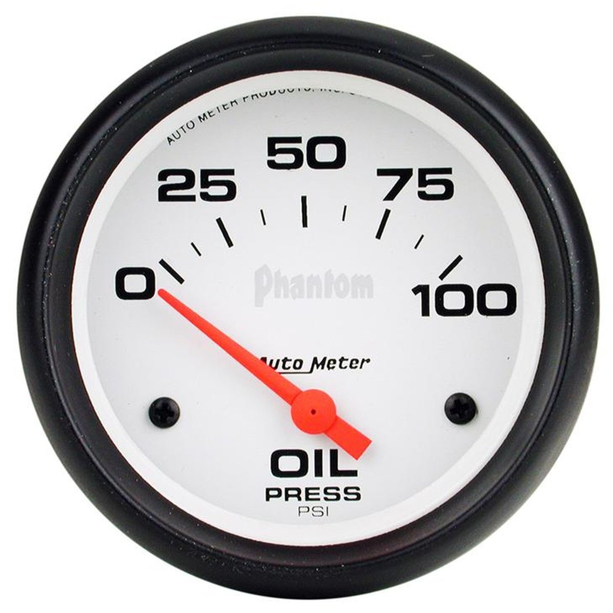 Autometer Phantom 2-5/8in Oil Pressure Gauge 0-100PSI Short Sweep Electric AU5827
