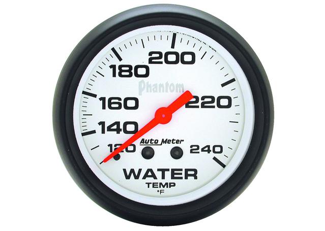 Autometer Phantom 2-5/8in Water Temp Gauge 120-240F Mechanical AU5832