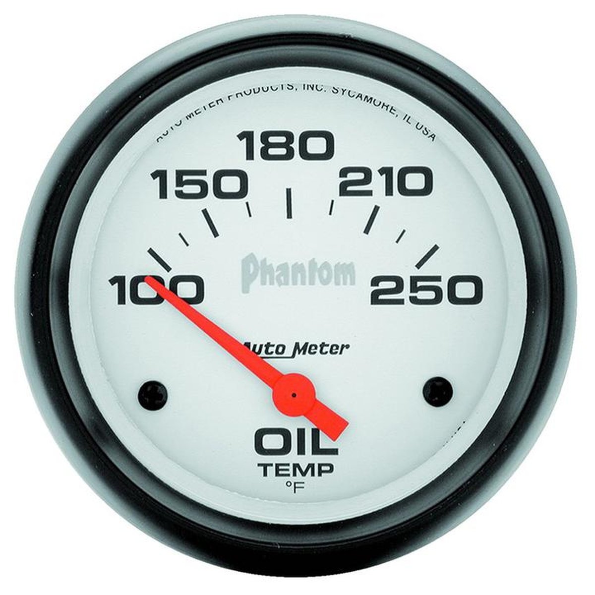 Autometer Phantom 2-5/8in Oil Temp Gauge 100-250F Short Sweep Electric AU5847