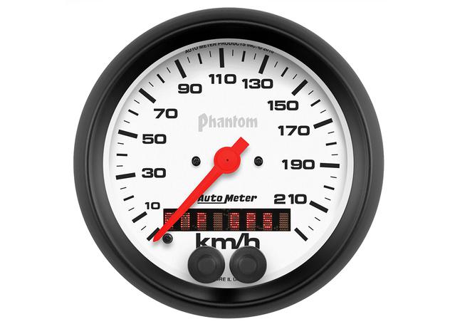 Autometer Phantom 3-3/8in GPS Speedometer 225KPH AU5880-M