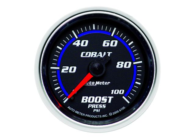 Autometer Cobalt 2-1/16in Boost Gauge 0-100 PSI Mechanical AU6106