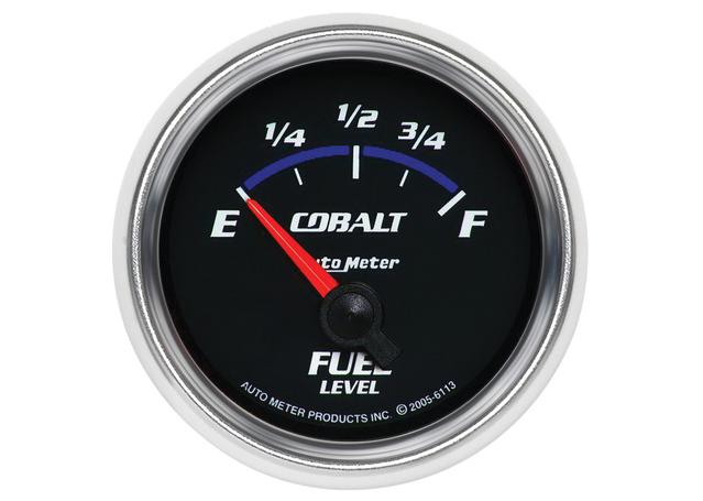 Autometer Cobalt 2-1/16in Fuel Level Gauge 0-90 Ohm Short Sweep Electric AU6113