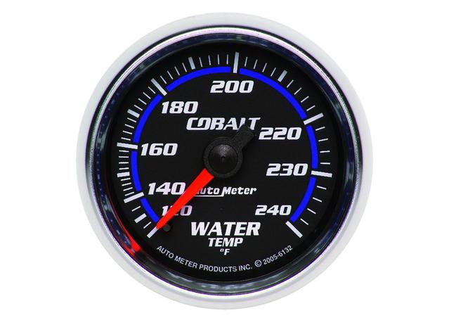 Autometer Cobalt 2-1/16in Water Temp Gauge 120-240F Mechanical AU6132